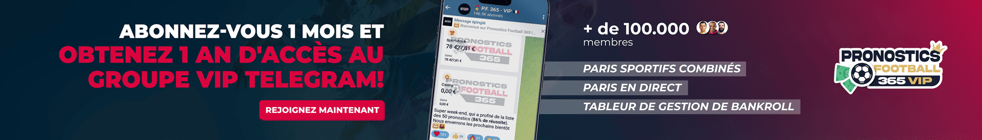 Groupe de paris sur le football sur Telegram